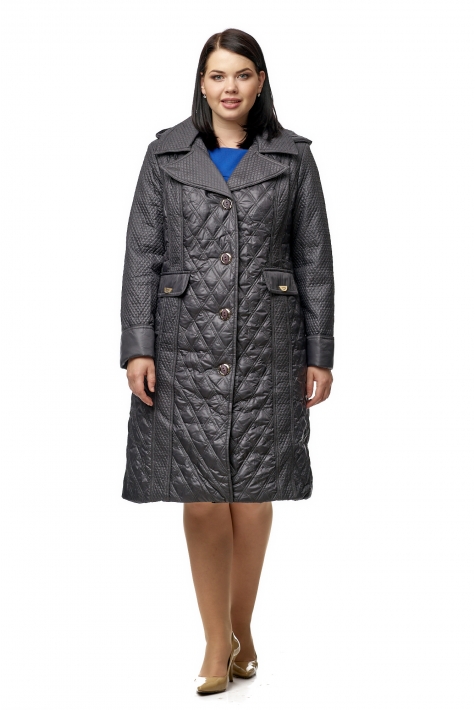 Женское пальто из текстиля с капюшоном 8010068