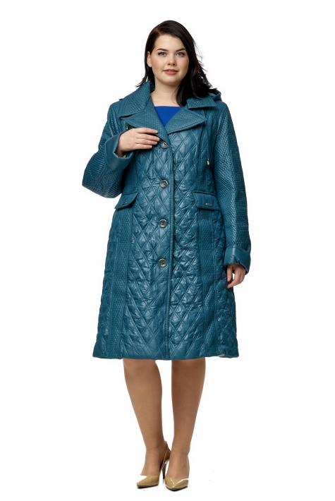 Женское пальто из текстиля с капюшоном 8010508
