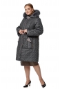 Женское пальто из текстиля с капюшоном, отделка песец 8019789-2